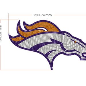 Broncos rhistone (5pcs)