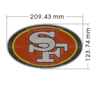 49ers rhistone (5pcs)